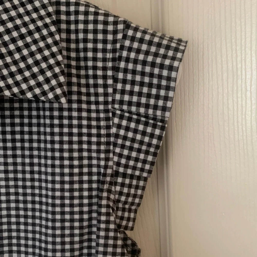 Monteau Black and White Checkered Midi Dress - Picture 3 of 4